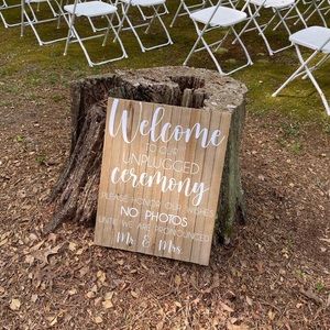 Unplugged Ceremony Sign for Wedding